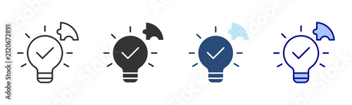 Problem Solve Icon Set. Designed In Multi Style