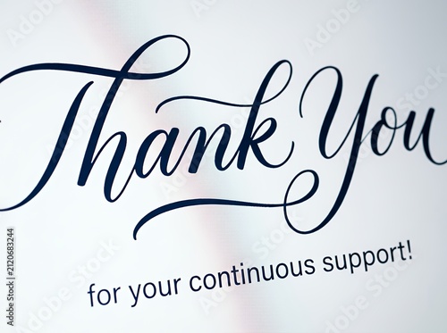 Elegant Thank You Message for Continuous Support.