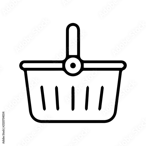 Shopping Basket Line Icon