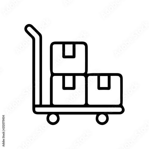 Logistics Hand Truck with Boxes
