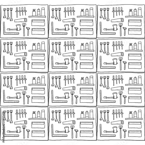 seamless pattern of houses