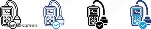 Diagnostics icon set multiple style collection
