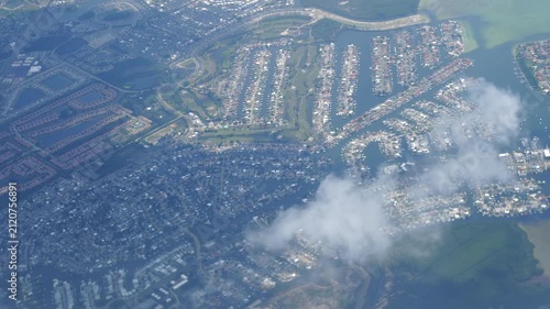 Aerial view of Tampa Bay, clearwater, Saint Petersburg, and Tampa  in Florida
