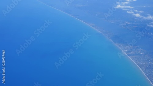 Aerial view of Tampa Bay, clearwater, Saint Petersburg, and Tampa  in Florida