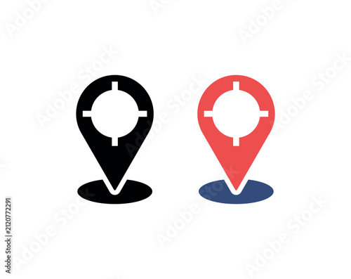 Track Location Pin Navigation Icon Vector
