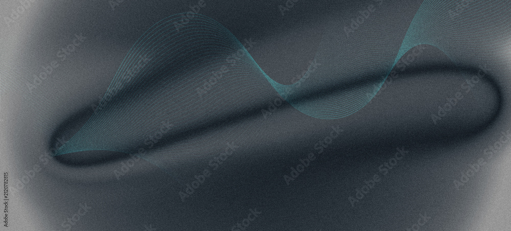 Obraz premium Technology Communication Background with Dynamic Particle Lines and Glowing Abstract Mesh Wave