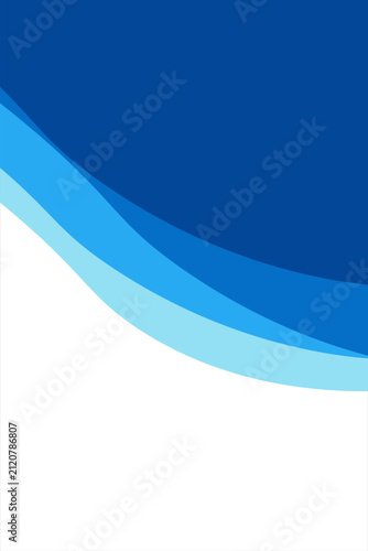 Blue river ocean wave layer vector background illustration