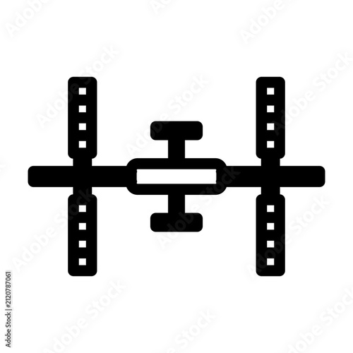 space station line icon