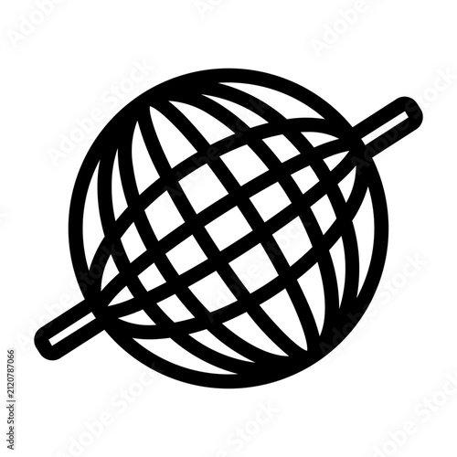 sphere line icon