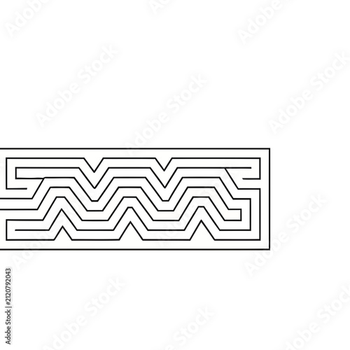 Abstract geometric maze pattern