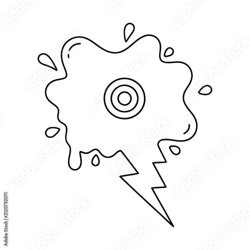 Abstract Splash and Lightning Bolt Icon