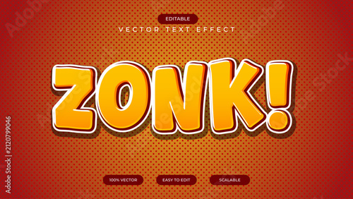 Zonk 3d editable text effect