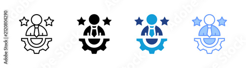 Talent icon set multiple style collection