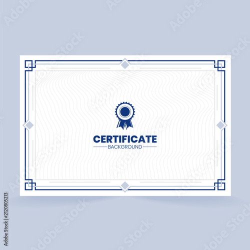 Elegant certificate template with decorative border for professional awards.
