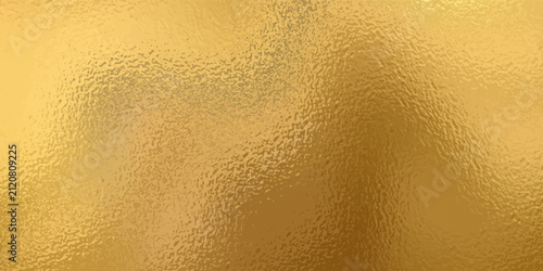 Gold foil leaf texture, glass effect background vector illustration.