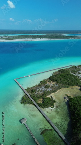 Canvas Print bacalar quintana roo mexico lagoon