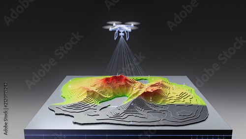 Geographic information system with autonomous drone mapping