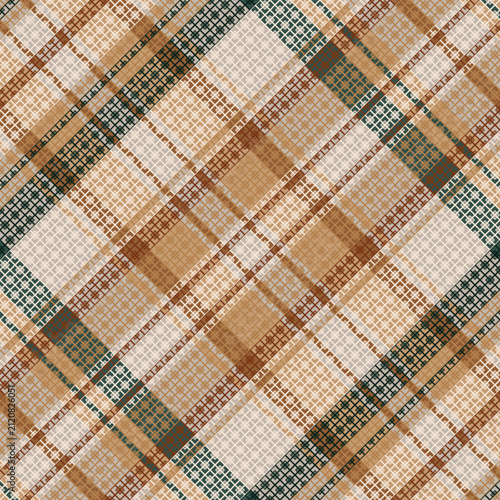 Tartan plaid pattern with texture.