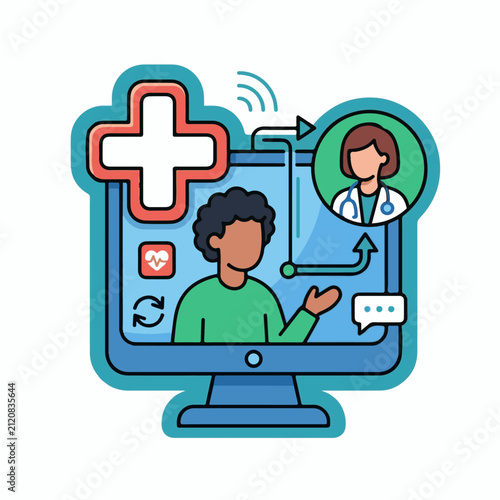 Online medical consultation via screen