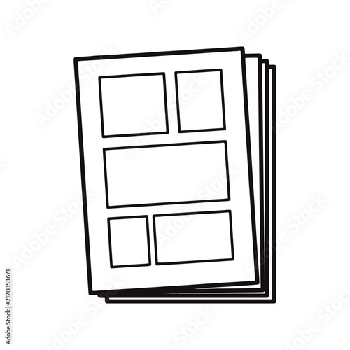 漫画用紙アイコン ベクター