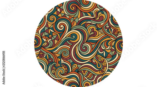 Foto Colorful swirling pattern design.