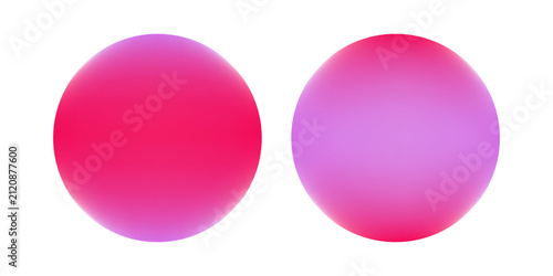 Set color circle gradient noise gradation. Abstract colorful watercolor blur mesh on isolated transparent background. Circle shape png. Gradient aura, grain neon blob noise effect vector illustration.