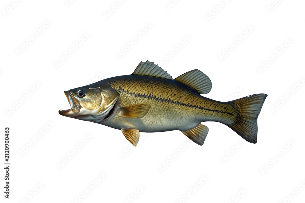 Naklejka premium Broad freshwater fish side view isolated on transparent background