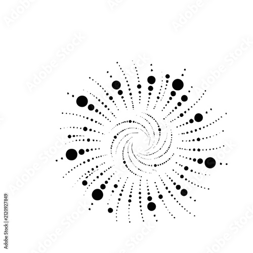 Abstract Swirl Pattern with Dots