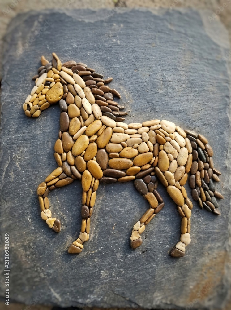 Obraz premium Stone horse mosaic