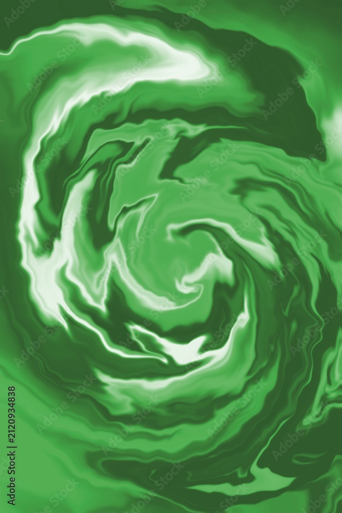 Obraz premium Green gradient, Gradient shades of green, natural green tones with a light white,&nbsp;Waves, frequency,&nbsp;painted on the background, looks eco-friendly, blank paper texture, Print, minimal style background