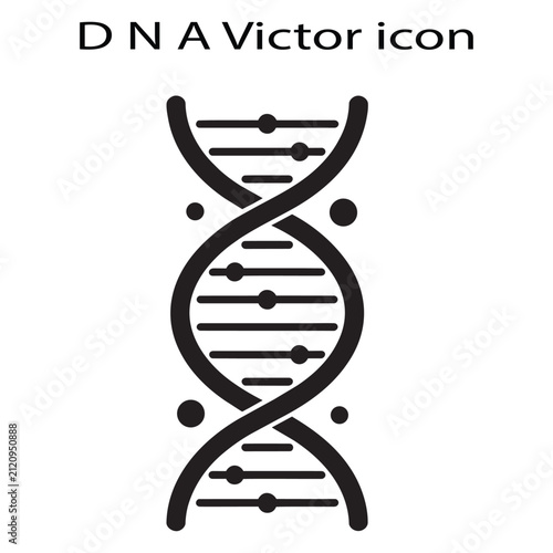 Genetic DNA double helix structure icon vector illustration for medical science