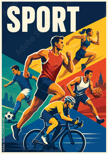 095-05-Athletes performing various sports promoting health and active lifestyle