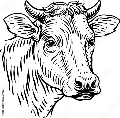 Cow Bull Face Head Vintage ...