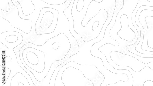 Abstract Topographic Contour Lines Motion Background with Minimal White Terrain Map Seamless Loop Animation