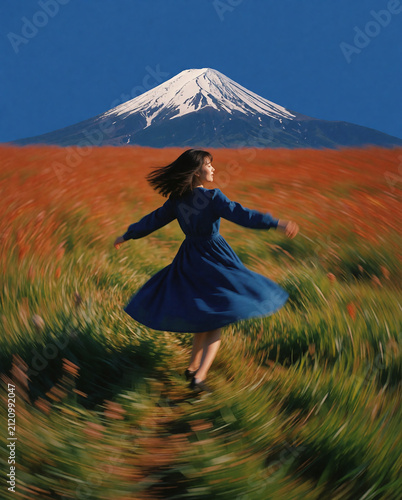 spinning blur with a volcano 2