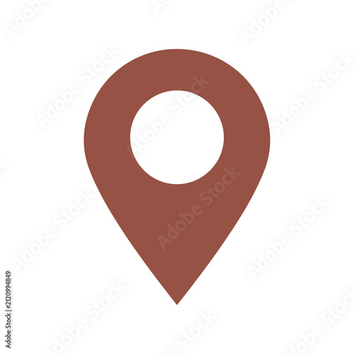 Location pin marks a specific geographic point on a digital map for navigation purposes.