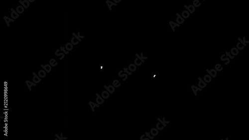 Minimalist conceptual artwork exploring the fundamental essence of connection and separation, represented by two distinct luminous points within an expansive, profound darkness 4K