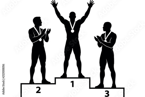 winners on podium