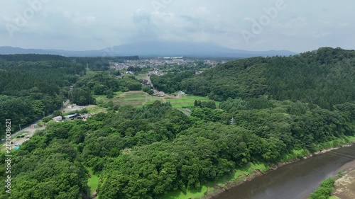 北上川と岩手山の緑をドローン空撮 2025年7月撮影