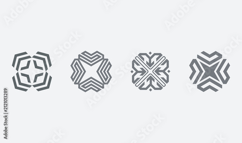 Modern Minimalist Geometric Logo Marks & Abstract Monogram Icons Set