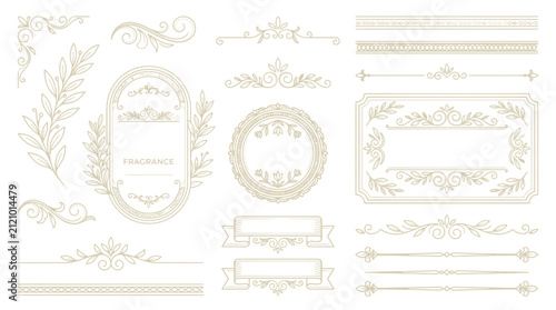 Elegant Decorative Ornaments and Flourishes Set - Vector Elements