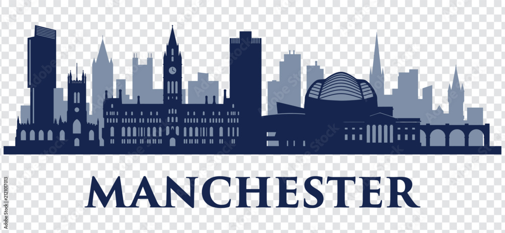 Obraz premium Manchester skyline silhouette