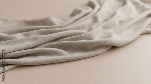 Soft fabric draped elegantly across a neutral surface with gentle shadows