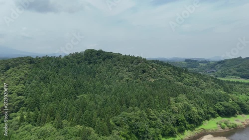 北上川と岩手山の緑をドローン空撮 2025年7月撮影