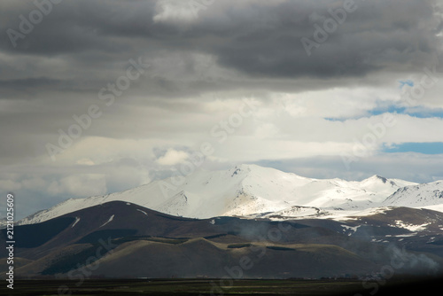 Scenic Grasslands and Snow-Capped Mountains in Javakheti, Georgia