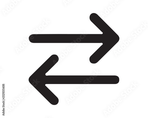  Horizontal arrows icon representing exchange or reversal with exchange reversal direction navigation transfer horizontal interface iconography communication movement opposite sequence