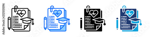 фотографія Health Curriculum Icon Set Multi Style Vector Illustration