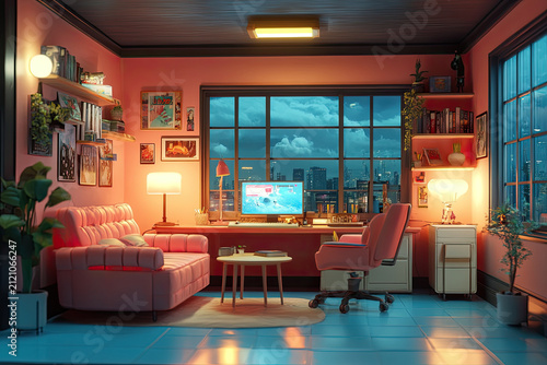 Stylized 2D Low Poly Game Art with Bright Colors