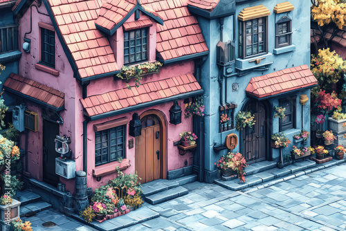 Stylized 2D Low Poly Game Art with Bright Colors