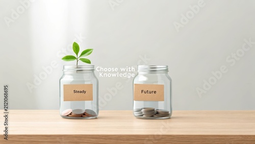 Savings jars for steady growth and future financial planning